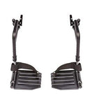 Wheelchair Swingaway Legrest Footplates & Heel Loops (Pair) (Blackp)