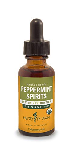 Herb Pharm Certified Organic Peppermint Spirits Liquid Extract Digestive System Support* Blend with Essential Oil - 1 Ounce