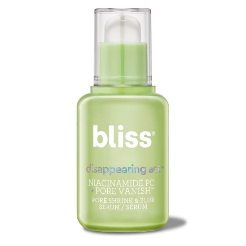 Bliss Disappearing Act - Niacinamide PC Serum + Pore Vanish™ Complex - 1 Fl Oz - Shrinks & Blurs Pores - Clean - Vegan & Cruelty Free