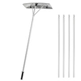 OUTPRIZE Snow Roof Rake, 4.8-20FT Aluminum Detachable Snow Rake for House Roof, 24" Blade with Wheels