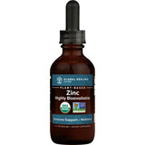 Global Healing USDA Organic Zinc Liquid Supplement - Pure Vitamin Drops for Immune System Boost, Hormone Balance, and Healthy Aging - Vegan-Friendly, Non-GMO - 2 Fl Oz