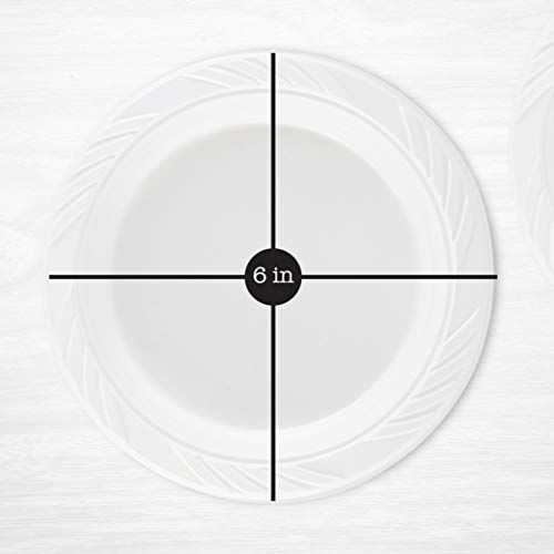 PLASTICPRO 800 Count Disposable 6 Inch White Plastic Dessert Plates