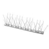 BUGG OFF - Bird & Rodent Spikes, Unique Spike Pattern effecitviely deteres Pesky Pigeons, Squirrels, Raccoons. Installs on Fences, Gates, Roofs, Walls and More! (12 Feet, Stainless Steel)