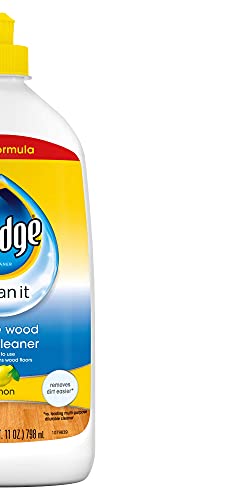 Pledge Wood Floor Cleaner Liquid, Shines Hardwood, Removes Dirt, Safe and Gentle, Lemon, 27 fl oz