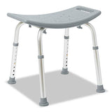 Medline Shower Chair Without Back, Bath Bench Supports up to 400 lbs, Gray