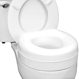 HealthSmart Raised Toilet Seat Riser That Fits Most Standard (Round) Toilet Bowls for Enhanced Comfort and Elevation with Slip Resistant Pads, 15.7 x 15.2 x 6.1"