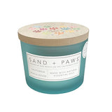 Sand + Paws Scented Candle - California Beach House –Luxurious Air Freshening Jar Candle Neutralize pet Odors and Enhance Home décor – 100% Cotton Lead-Free wicks-12oz