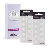 Oticon MiniFit Bass Double Vent 6mm = 0.24 inches - Small 20 Domes, Genuine OEM Denmark Replacements, Oticon Hearing Aid Domes Compatible with Oticon Bernafon Sonic Hearing Aids -2 Pack/20 Domes Total
