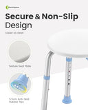 OasisSpace Shower Chair for Inside Shower, Adjustable Shower Stool,Bathtub Seat Bench with Anti-Slip Rubber Tips for Safety and Stability, Handicap Bathroom Stool for Seniors, Disabled, Handicap