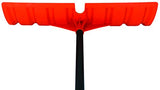 Bigfoot 1270-1 25" Pusher Roller Metal Handle-Large D Grip Snow Shovel, Orange