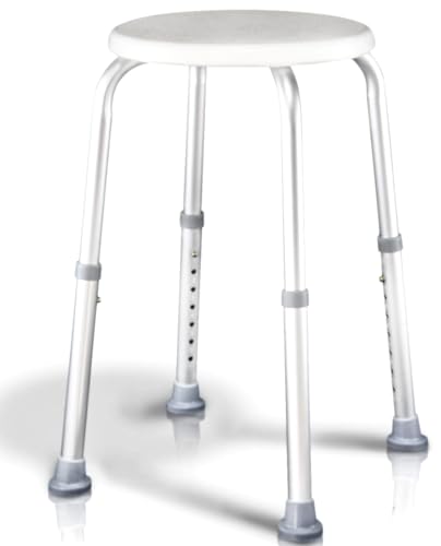 Vive Shower Stool for Inside Shower Waterproof - 21" Adjustable Bathroom Chair for Sitting, Shaving - Heavy Duty and Lightweight Safety Bench Seat for Elderly, Senior, Handicap and Disabled (250LBS)