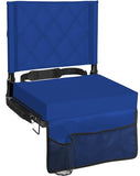 Sheenive Stadium Seats for Bleachers with Back Support, Blue, Padded, Portable, Foldable, 17.1 x 13.5 in