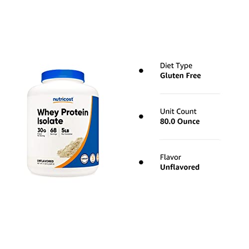 Nutricost Whey Protein Isolate (Unflavored) 5LBS kateminimalist