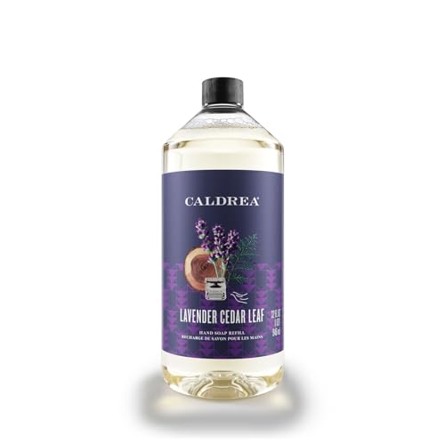 Caldrea Hand Soap Refill, Aloe Vera Gel, Olive Oil And Essential Oils To Cleanse And Condition, Lavender Cedar Leaf, 32 Oz