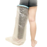 Adult Leg Cast Protector for Shower, Waterproof Leg Cast Covers for Shower Full Leg Watertight Protection to Broken Leg, Knee Replacement Surgery, ACL Post Surgery Reusable (Full Leg 46"20"9.8")