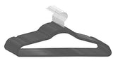 Home Expressions Premium Velvet Hangers (Pack of 20) - Ultra Thin No Slip Velvet Suit Swivel Hangers - 21" Extra Wide Strong Velvet Hangers - Space Saving Clothes Hangers - 21x0.2x10 inches (Grey)