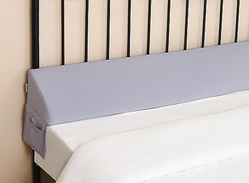 Vekkia Dual Density Bed Wedge Pillow/Mattress Gap Filler/Headboard Pillow/Pillow Wedge for Headboard Gap/Bed Gap Filler,Close Gap(0-6") Between Your Mattress and Headboard,Bed Without Headboard(Queen)