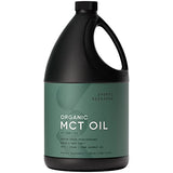 Sports Research Keto MCT Oil from Organic Coconuts - Fatty Acid Fuel for Body + Brain - Triple Ingredient C8, C10, C12 MCTs - Perfect in Coffee, Tea, & More - Non-GMO & Vegan - Unflavored (128 Oz)