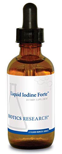 Biotics Research Liquid Iodine Forte Supports Healthy Thyroid Function, maintains Healthy Iodine Levels, Provides metabolic Support, Potent antioxidant. 2 Fluid Ounces