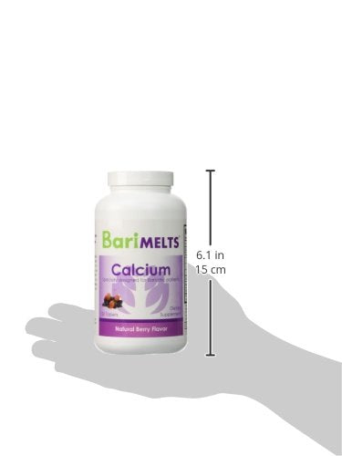 BariMelts Bariatric Calcium Citrate with Vitamin D3 and Magnesium - 1 Month Supply (120 Smooth-Dissolving Tablets) - Post-Op Bariatric Vitamins