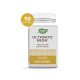 Nature’s Way Ultimate Iron Healthy Red Blood Cells* 50 mg per Serving Gluten-Free 90 Softgels