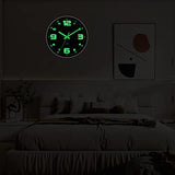 Warminn 12 Inch Glow in the Dark Wall Clock, Silent Non-Ticking, Battery Operated, Easy to Read, Ideal for Elderly or Visually Restricted