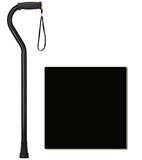 NOVA Heavy Duty Walking Cane with Offset Handle, 500 lb. Weight Capacity, Lightweight Adjustable Walking Stick with Carrying Strap, Black