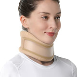 Velpeau Neck Brace -Foam Cervical Collar - Soft Neck Support Relieves Pain & Pressure in Spine - Wraps Aligns Stabilizes Vertebrae - Can Be Used During Sleep (Dual-use, Brown, X-Large, 4″)