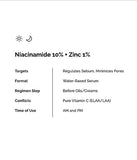 THE ORDINARY Niacinamide 10% + Zinc 1% 30ml, 1.01 Fl Oz, Liquid (Pack of 1)