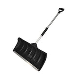 MTB 52 inch Lightweight Snow Shovel Snow Pusher, Pack of 2 Sets, Black, with Wide Poly Blade (22 inch x 10 inch) and Aluminum Handle