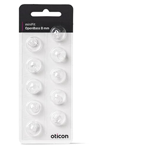 New - Oticon Open Bass miniFit Domes 8mm 10.0 Count