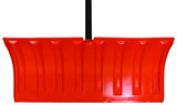 Bigfoot 1270-1 25" Pusher Roller Metal Handle-Large D Grip Snow Shovel, Orange