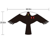 Flerigh Bird Hawk Flying Kite with Pole Crops Farm Protector Bird Scarer Flying Style C Kite Without Pole