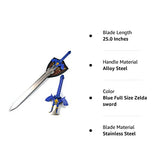 Zelda Link Master Sword Twilight Princess Fantasy Sword with Plaque - Blue (Blue)