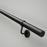 ROTHLEY Pipe Handrails for Indoor Stairs: 3.3FT Stair Railing Steel Hand Railings for Stairs Indoor Wall Mount Stair Handrail Complete Kit 1.6" Round Metal Stair Railing for Elderly & Kids