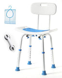 Leagent HSA FSA Shower Chair with Back, Shower Stool for Inside Shower, Shower Seat for Inside Tub, Bath Chair for Inside Bathtub for Elderly/Handicap