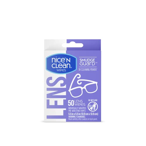 Nice 'n Clean SmudgeGuard Lens Cleaning Wipes (600 Total Wipes) | Pre-Moistened Individually Wrapped Wipes | Non-Scratching & Non-Streaking | Safe for Eyeglasses, Goggles, & Camera Lens