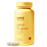 Love Wellness Good to Glow Collagen Supplement | Skin Care with Biotin, Vitamin C, E, & Zinc | Promotes Smooth, Glowing & Clear Skin | Enhances Smoothness, Reduces Wrinkles & Fine Lines | 60 Capsules