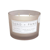 Sand + Paws Scented Candle - California Beach Houses –Luxurious Air Freshening Jar Candles Neutralize pet Odors and Enhance Home décor – 100% Cotton Lead-Free wicks-12oz