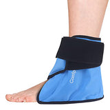 Comfpack Heel Ice Pack for Plantar Fasciitis Relief, Reusable Hot Cold Therapy Foot Ankle Ice Pack Wrap for Achilles Tendonitis, Sprain, Swelling, Heel Spur, Injuries, Blue