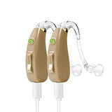 Banglijian Hearing Aid Rechargeable Ziv-201 Digital Noise Reduction and Feedback Cancellation Small Size (Two Units)