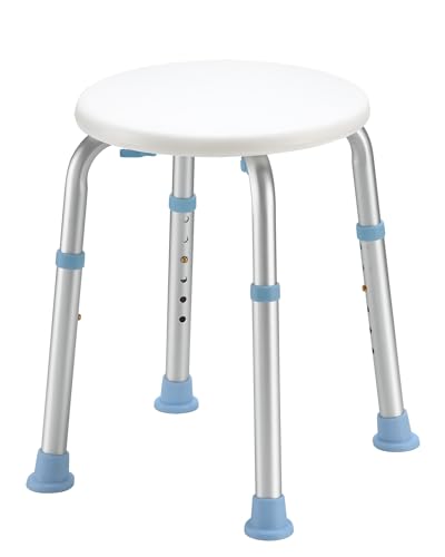 OasisSpace Shower Chair for Inside Shower, Adjustable Shower Stool,Bathtub Seat Bench with Anti-Slip Rubber Tips for Safety and Stability, Handicap Bathroom Stool for Seniors, Disabled, Handicap