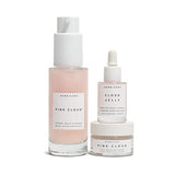 HERBIVORE Skin In The Clouds 3-step Plumping Hydration Set – Pink Cloud Creamy Jelly Cleanse (50mL / 1.7 oz), Cloud Jelly Serum (10mL / 0.33 oz), Pink Cloud Soft Moisture Cream (15mL / 0.5 oz)
