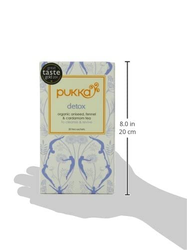 Pukka Organic Detox Tea with Aniseed, Fennel & Cardamom Perfect for Inner Reset, 20 Count (Pack of 6) 120 Herbal Tea Bags