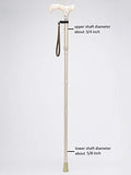 Merry Sticks Designer Folding Adjustable Walking Cane, Royal Champagne Gold with The Finest European Crystals