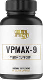 Golden After 50 VpMax-9 - Vision Support Supplement - 60 Gelatin Capsules - Eye Health Support and Antioxidant Supplement with Eye Vitamins, Lutein, Lycopene and Bilberry Extract