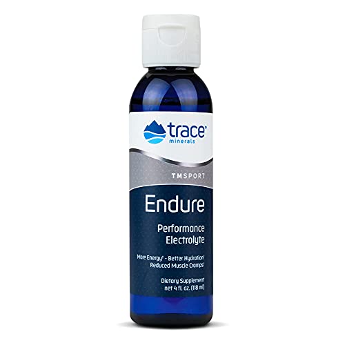 Trace Minerals | Endure Performance Electrolyte Drops | Pure Full Spectrum Electrolytes | Magnesium & Potassium for Athletic Endurance | Sugar Free, Gluten Free, Vegan | 4 fl oz (Pack of 1)