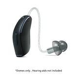 Hearing Aids Domes Large for Resound Sure Fit RIC RITE and Open Fit BTE Smoky Power Domes Invisible Ear Tip Large10 Counts