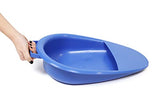 Pepe - Bed Pans for Elderly Females, Easy to Clean Bedpans for Men, Comfortable Bed Pans for Elderly Men, Bedpans for Women with Handle, Female Bed Pan for Urine, Portable Bed Pan for Adults Blue