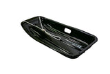 Avalanche Brands - Classic Downhill Toboggan Snow Sled Includes Pull Rope and Handles (Black 35")